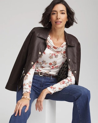 Touch of Cool™ Long-Sleeved Cowlneck Tee click to view larger image.