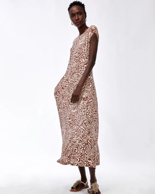 Petite Travelers Animal V-Back Dress