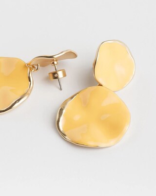 No Droop™ Orange Round Drop Earrings