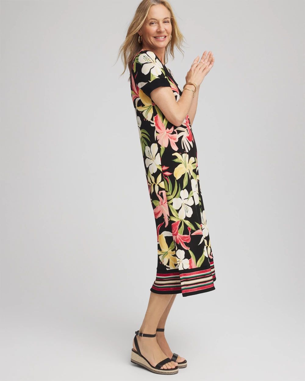 Travelers™ Tropical-Lily Print Dress