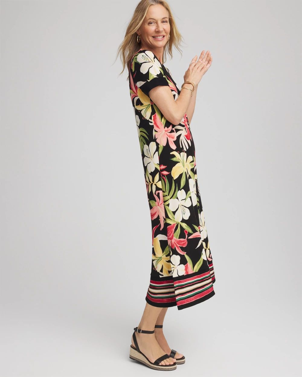 Travelers™ Tropical-Lily Print Dress