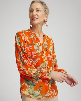 Orchid Pleated Sleeve Blouse