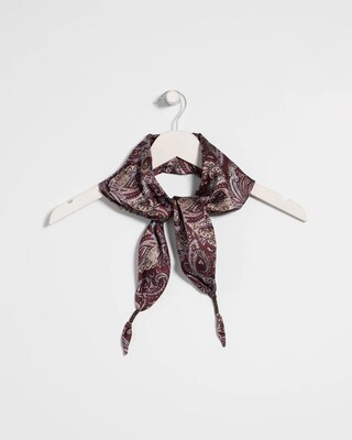 Satin Triangle Beaded-Tassel Scarf