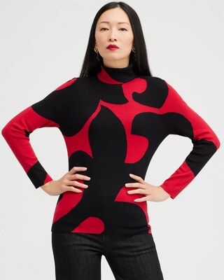 ECOVERO Scrolls Turtleneck Sweater