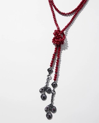 Red Lariat Necklace