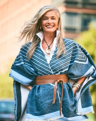 Woven Reversible Ruana