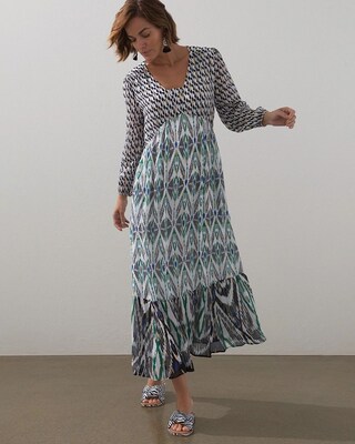 40th Anniversary Ikat Clip Dot Dress