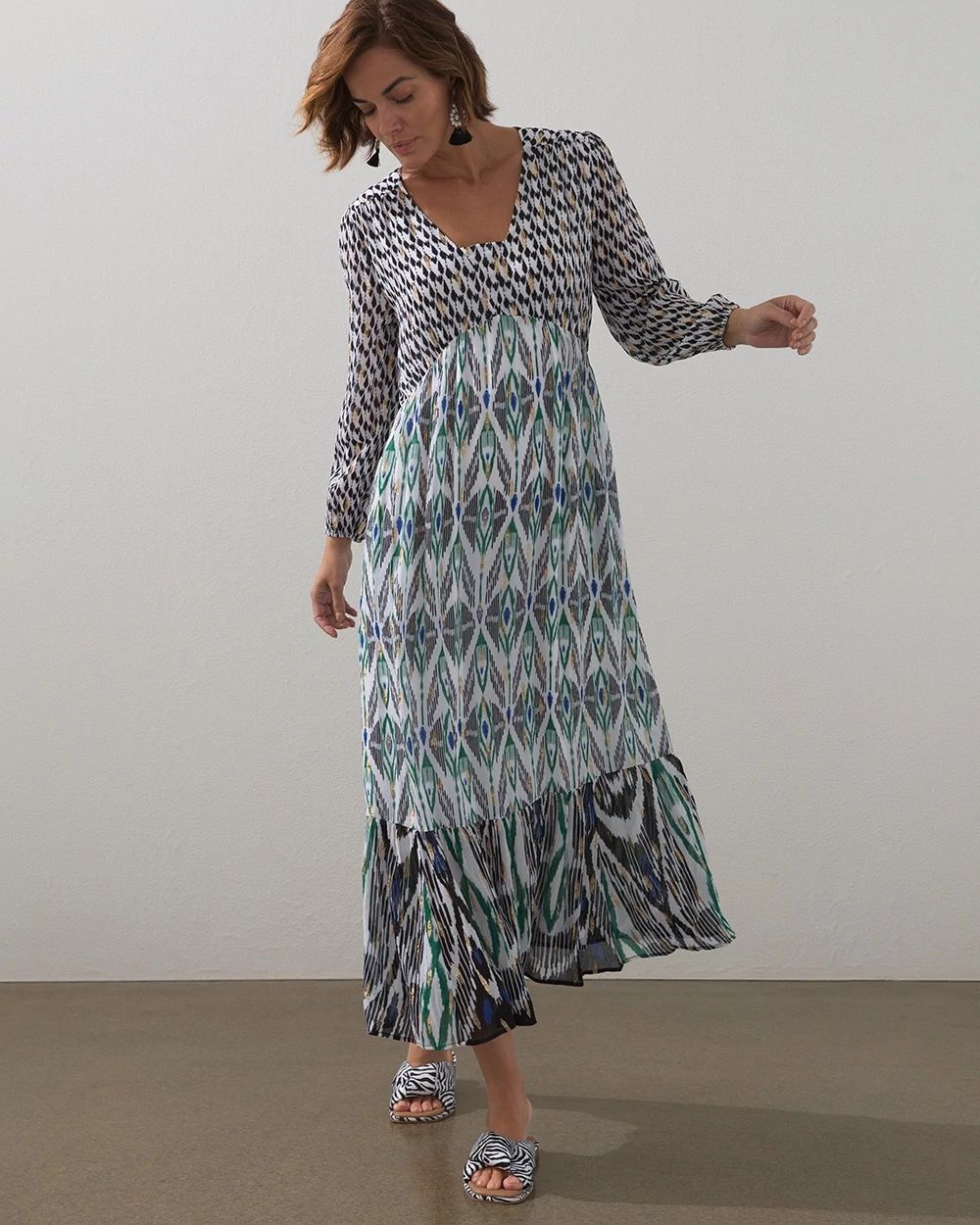 40th Anniversary Ikat Clip Dot Dress