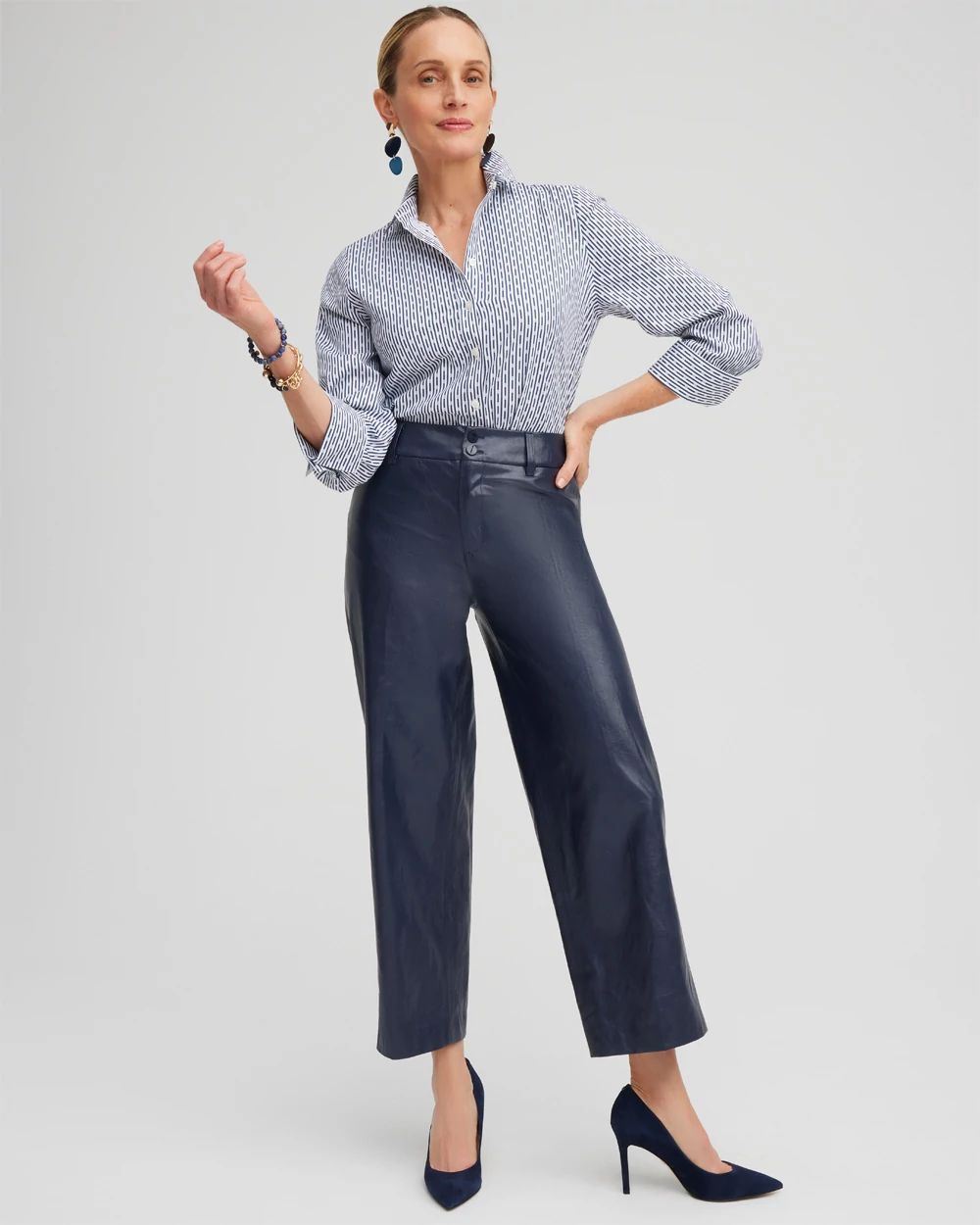 Faux Leather Trouser Crops