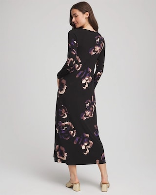 Floral Boatneck Column Maxi Dress click to view larger image.