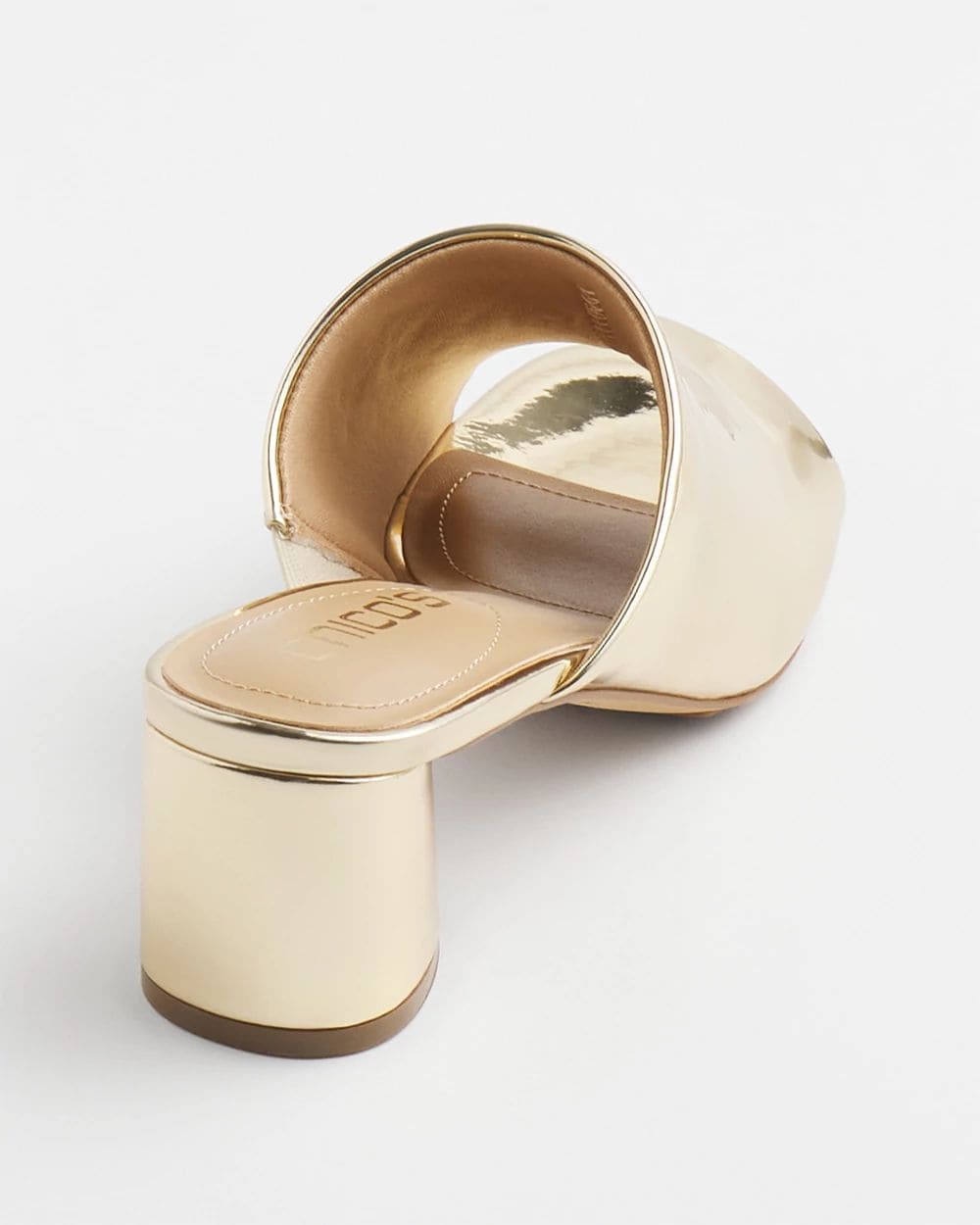 Metallic Faux Leather Mules click to view larger image.
