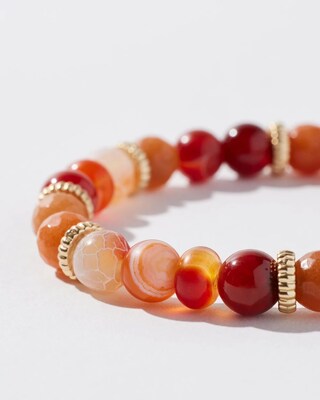 Orange Agate Stretch Bracelet