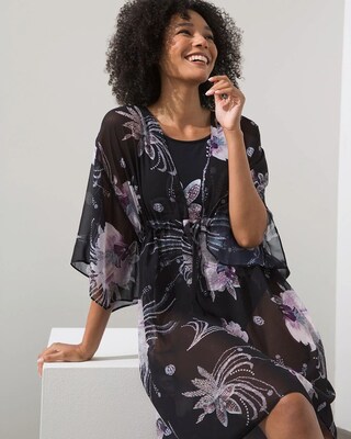 Gottex Black Floral Coverup