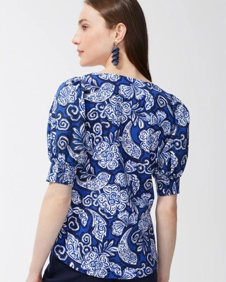 Cool Paisley Square Neck Top