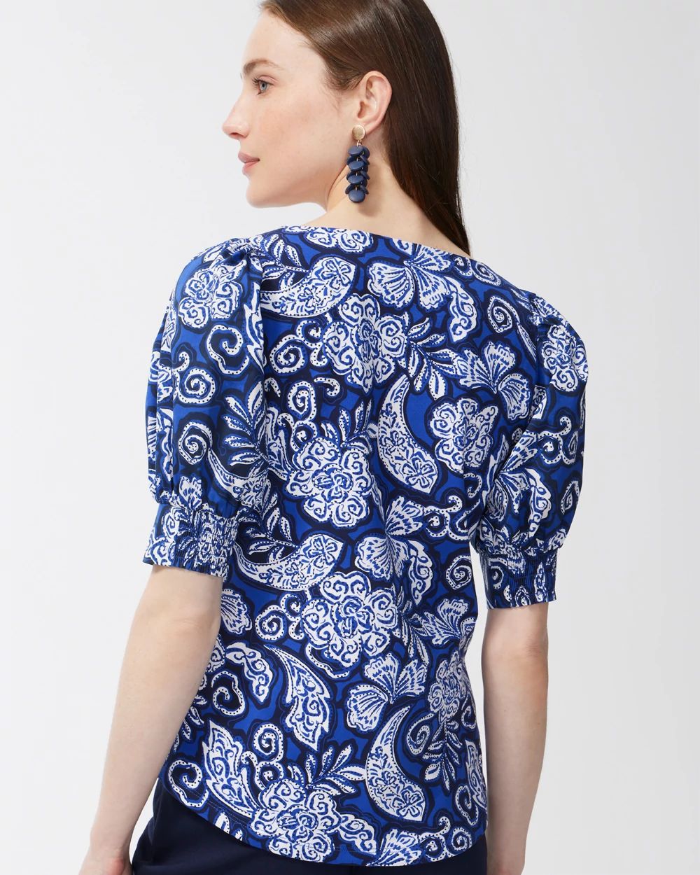 Cool Paisley Square Neck Top