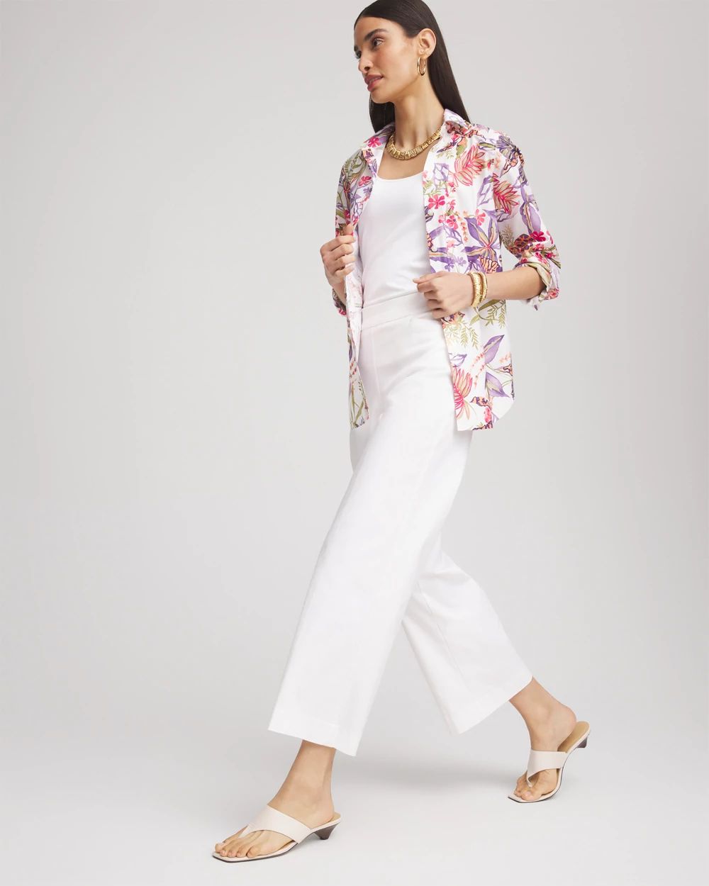 No Iron™ Tropical Floral Stretch Shirt