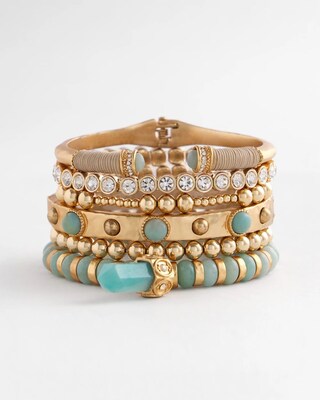 Mint Cuff Hinge Bracelet click to view larger image.