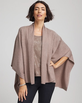 Embellished Shawl Collar Ruana