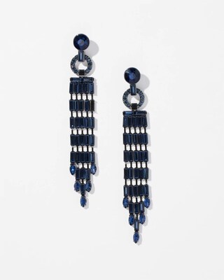 Blue Glitz Duster Earrings