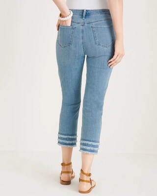 So Slimming Frayed-Hem Girlfriend Crops
