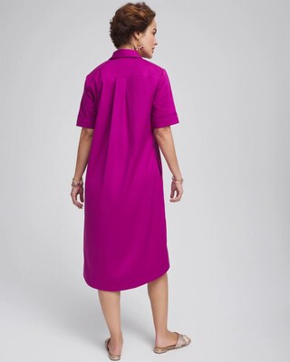 High-Low Hemmed Popover Shirtdress click to view larger image.