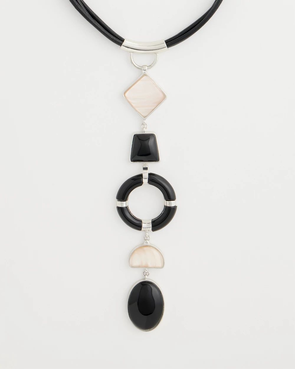 Y-Neck Corded Charm Necklace click to view larger image.
