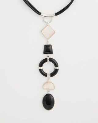 Y-Neck Corded Charm Necklace click to view larger image.
