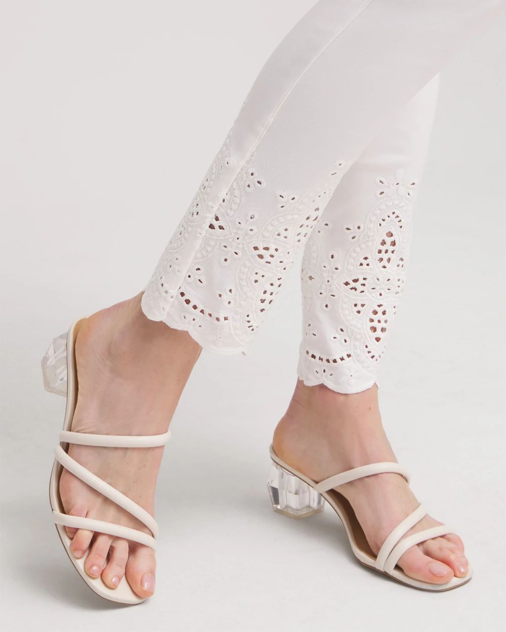 So Slimming Petite Brigitte Eyelet Ankle Pants