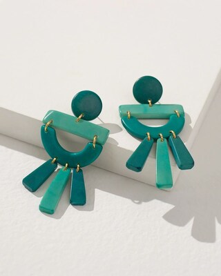 Green Chandelier Earrings