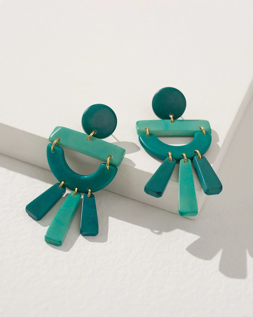 Green Chandelier Earrings