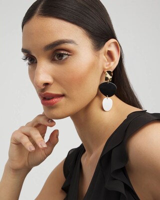 No Droop™ Two Tone Linear Earrings
