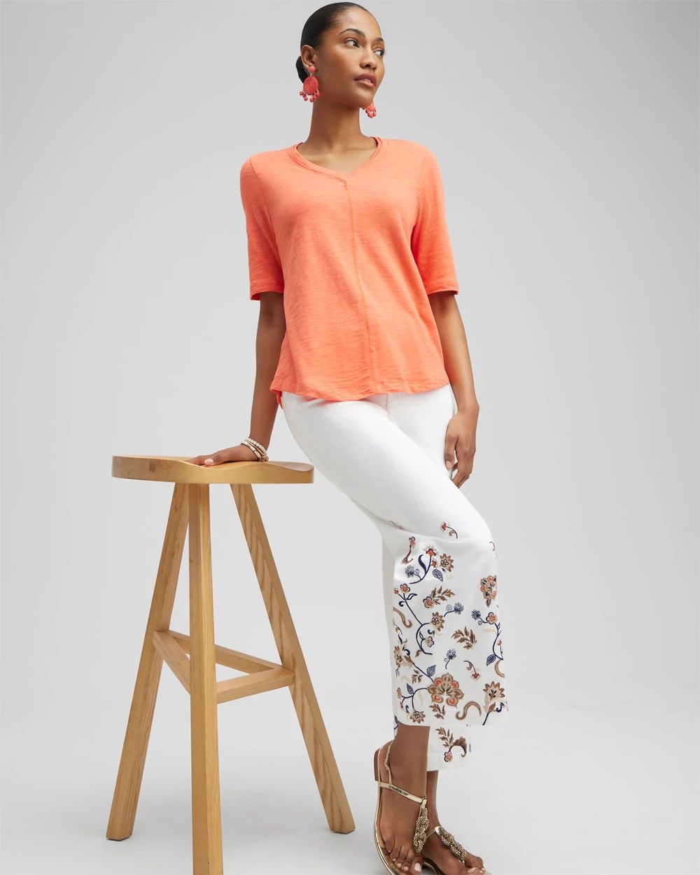 Elbow Sleeve A-line Tee