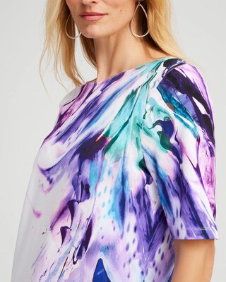 Cotton Stretch Abstract Knit Tee