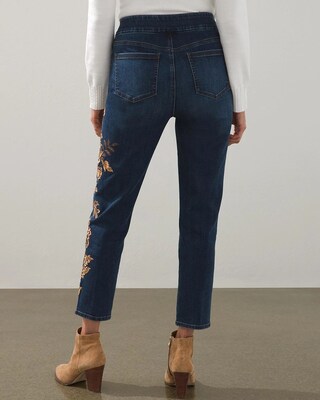 Applique Leg Pull-On Ankle Jeggings