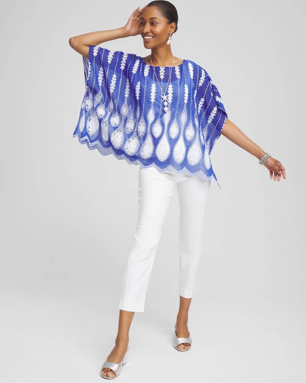 Cutwork Embroidered Poncho