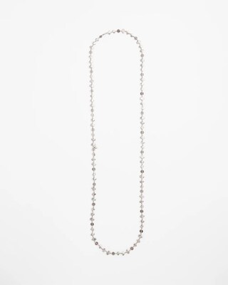 Single Silver-tone Nugget Necklace click to view larger image.