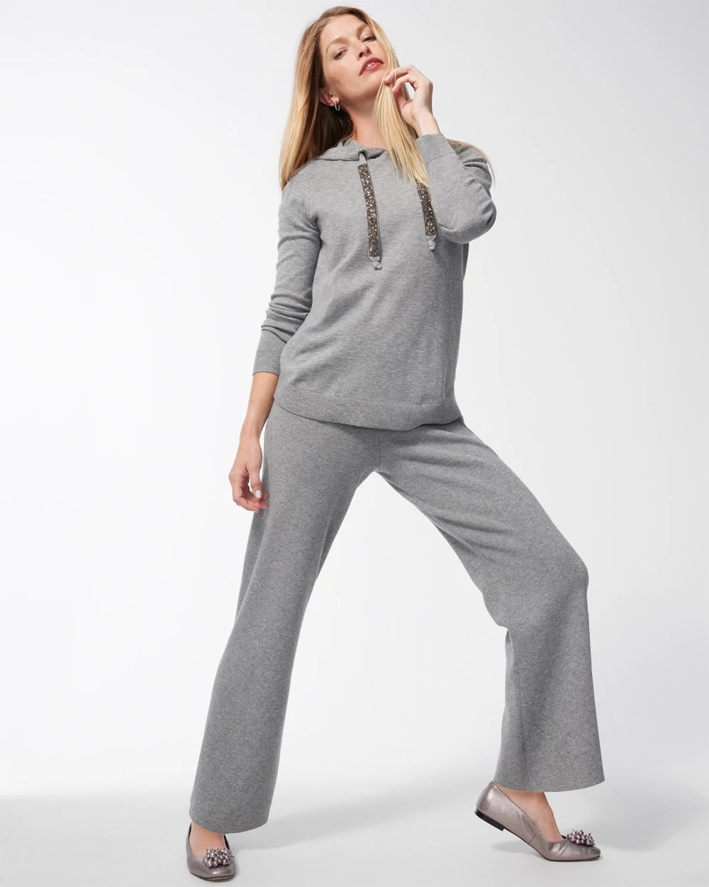 Zenergy Luxe Cashmere Blend Wide Leg Pants