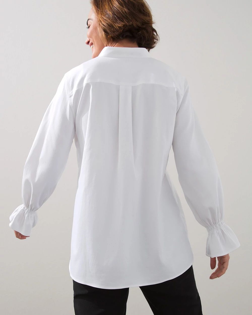 No-Iron Stretch Pullover Top