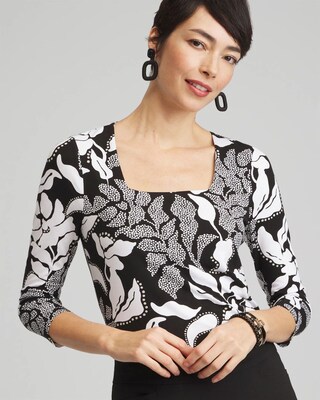 Touch of Cool™ Floral Square Neck Tee