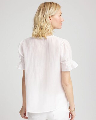 Pleated Cotton-Silk Shirt click to view larger image.