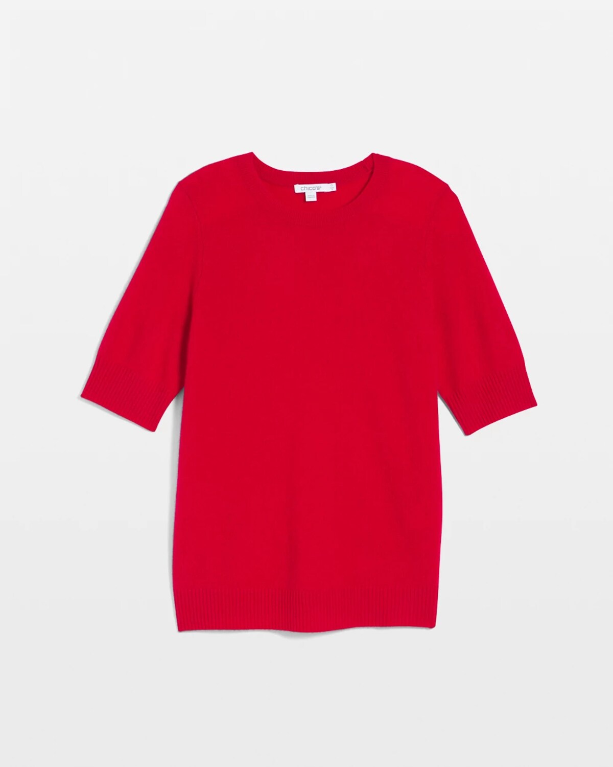Chico's Crewneck Cashmere Pullover Sweater In In Red