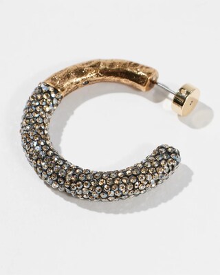 Gold Tone Pavé Hoops