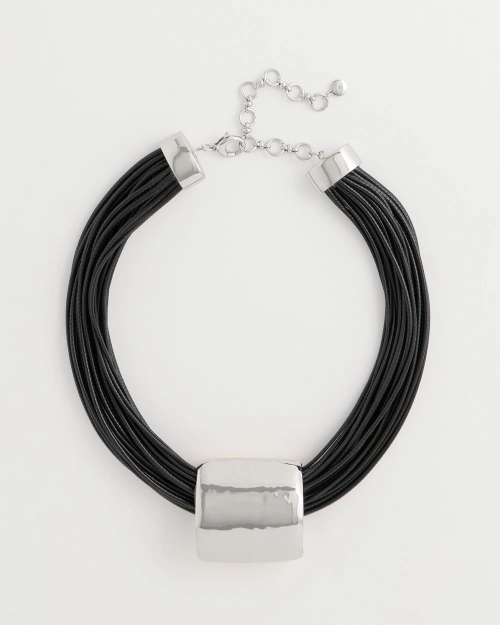 Short Reversible Pendant Corded Necklace
