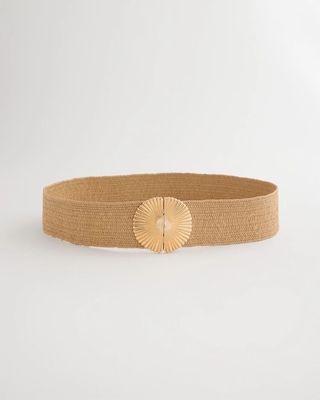 Golden Fan Buckle Stretch Belt