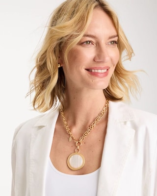 Reversible Swan Pendant Necklace click to view larger image.