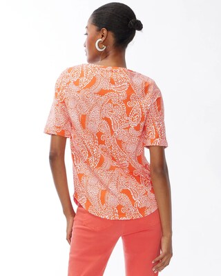Cotton Stretch Paisley Perfect Tee