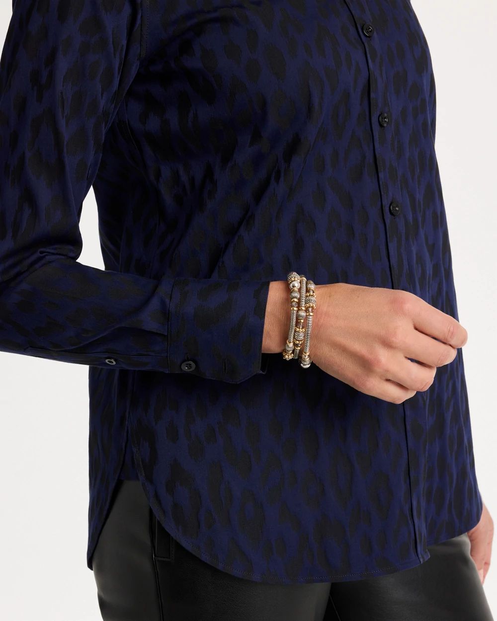 Animal Jacquard No Iron™ Stretch Shirt click to view larger image.