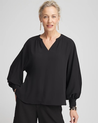 Satin Dolman Sleeve Top