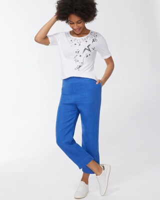 Star Spangled White Slub Tee