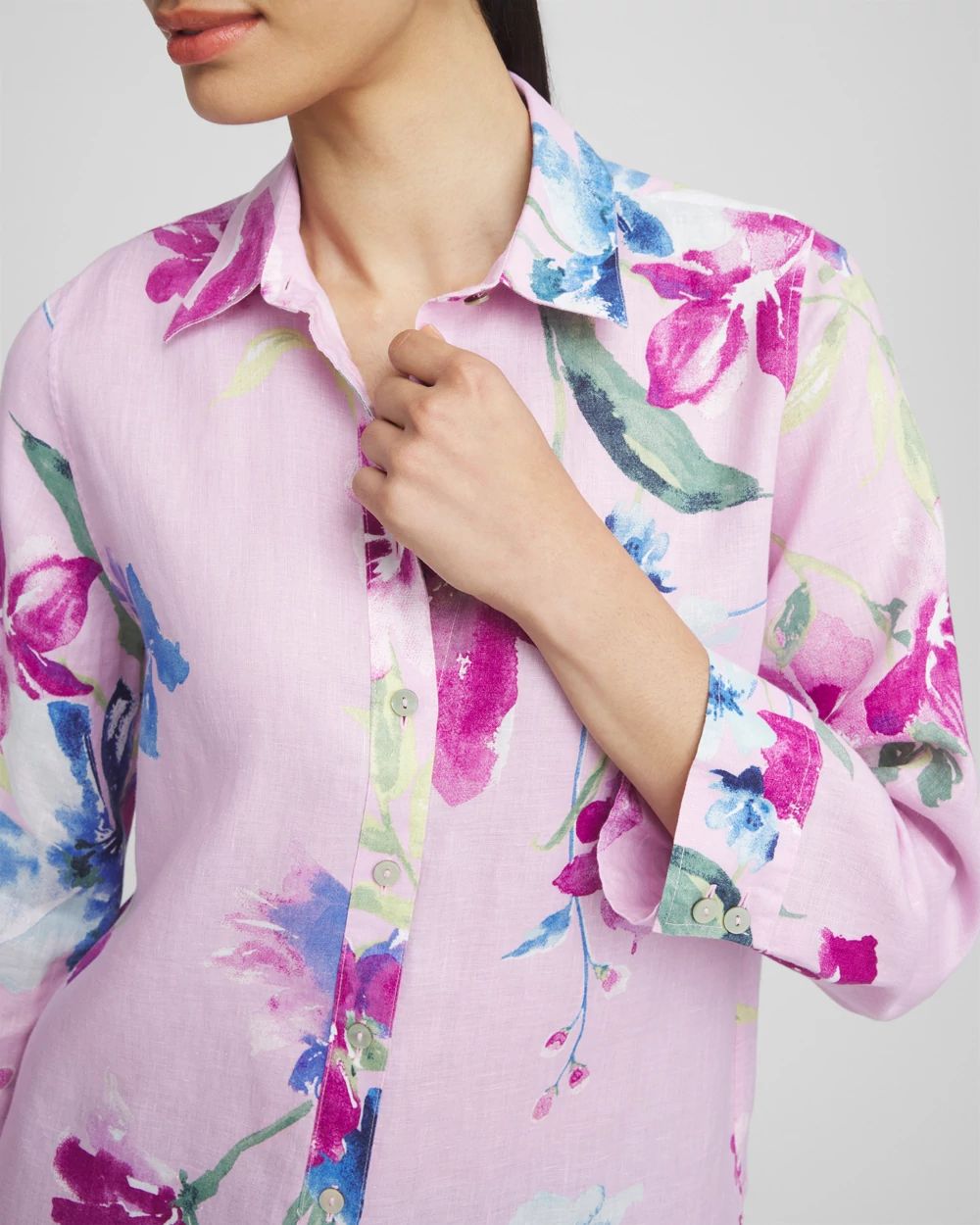 No Iron™ Floral Linen Shirt